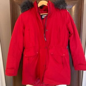 This red jacket was meant to be used for a trip to Iceland but it was canceled.